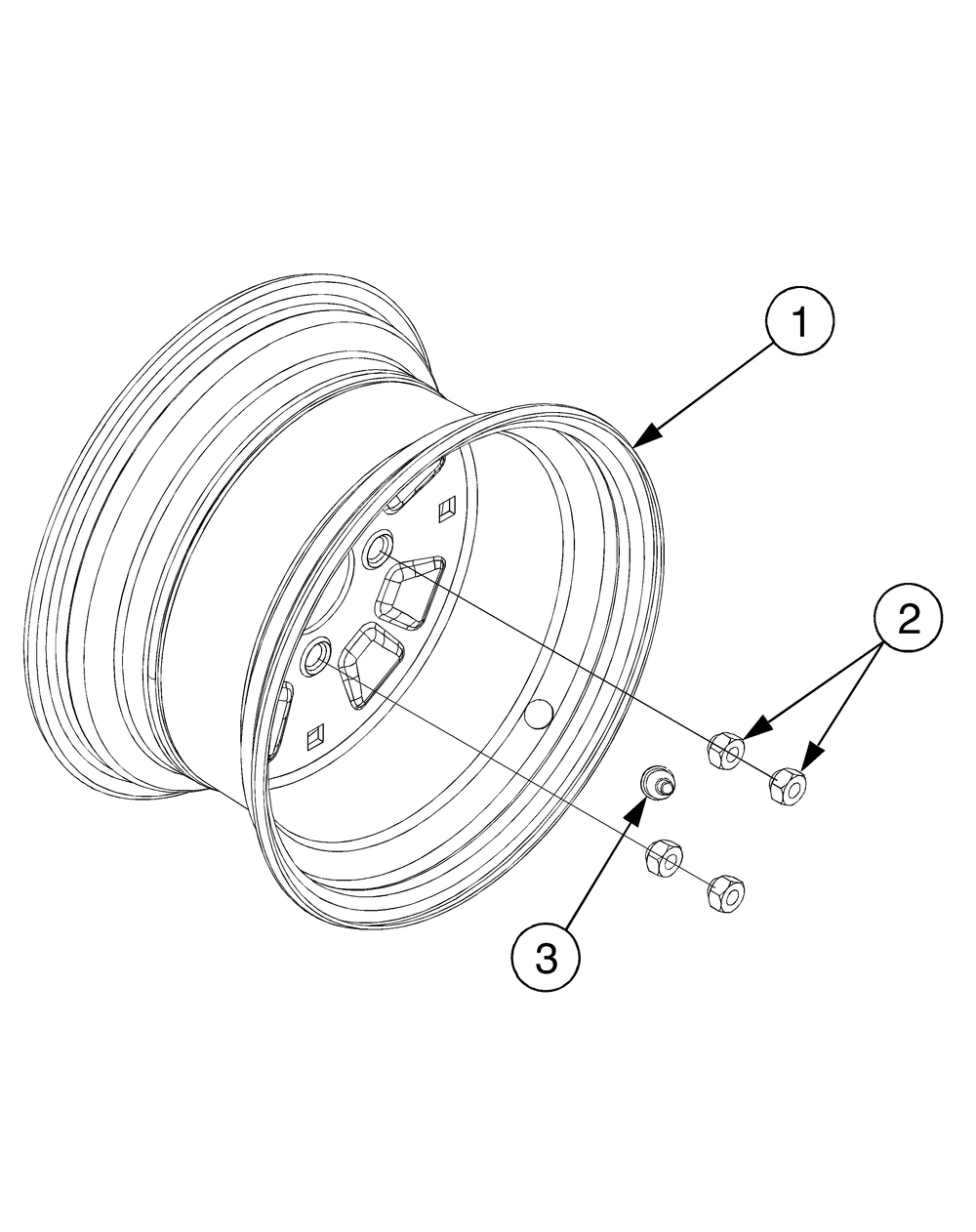 Rear Wheel Diagram and Parts List for GT2550 K015-K018-14A2E7P710 Cub Cadet Lawn Tractor